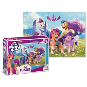 DODO Toys - My Little Pony Puzzel 5+ - 60 stukjes - 32x23 cm - My Little Pony Speelgoed 4-5-6 jaar-Kinderpuzzel 5 jaar