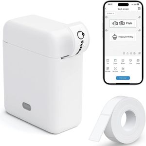Mini draagbare etikettenmaker, Bluetooth etikettenmaker, draagbare thermische etikettenprinter, zelfklevende etikettenmaker, inktvrij, geschikt voor het organiseren van thuis, op school en op kantoor