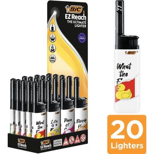 BIC EZ Reach lighter - kaarsen aansteker - Electronische aansteker met lange hals - Pun - Tray 20 stuks