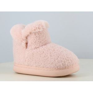 Zeer zachtige en stevige meisjes pantoffels - een stevige zool met goede grip - heerlijk comfortabel en warm - roze - maat 28/29