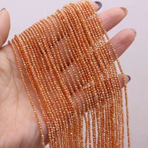 Oranje - 36cm lange kralen ketting van natuurlijke edelstenen - kristal - kwarts - DIY - Sieraden