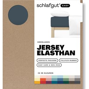 schlafgut Easy Jersey Elasthan Hoeslaken XL - 180x200 - 200x220 556 Grey Deep