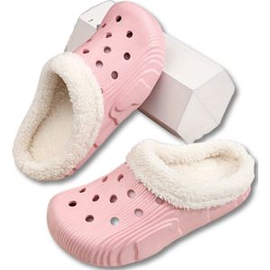 Livano Warme Pantoffels - Sloffen - Slippers - Dames - Heren - Pluche - Maat 39-40 - Licht Roze