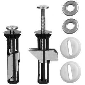 Toiletbrilboutenset - 2 stuks - universele lang - roestvrijstalen moerschroef - toiletdeksel - onderhoudsaccessoires - eenvoudig te installeren - duurzame kwaliteit