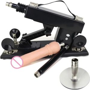 DrilDo Sex Machine - Neukmachine Voor Vrouwen & Mannen 3 Opzetstukken Dildo Sucker - Fuck Machine 210 BPM - Set G