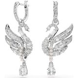 Swarovski - Swan - Dames Oorbellen - Transparant & Zilver