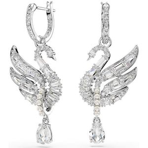 Swarovski - Swan - Dames Oorbellen - Transparant & Zilver