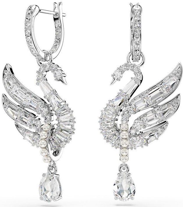 Swarovski - Swan - Dames Oorbellen - Transparant & Zilver