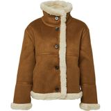 s.Oliver RED LABEL - Regular Fit Jack - Leerlook - Dames - Opstaande Kraag