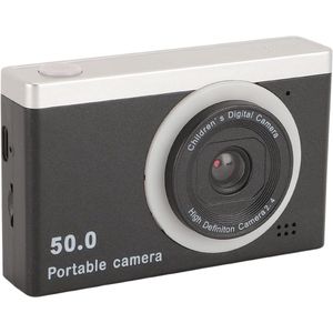 Digitale camera, HD CCD microcamera met 8x zoom, compacte camera met dubbele lens aan voor- en achterkant, vlog-selfiecamera voor jongens en meisjes - 32G geheugenkaart (zwart)