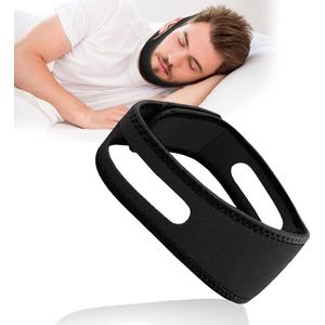 Kinband Anti-snurken 2023 - ademende snurkband - snurken reductie - mannen vrouwen - helpt bij slapen - zwart Kinband