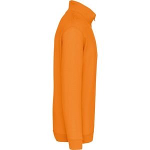 Sweatshirt Heren XS Kariban 1/4-ritskraag Lange mouw Orange 80% Katoen, 20% Polyester