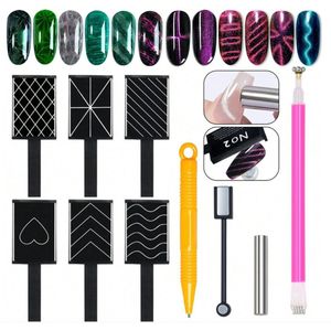 GUAPÀ® Cat Eye Magneet | 10 Diverse Cat Eye Magneten | Gellak | Gel Nagels | Magnetische Gellak | Gel Polish | Cat Eye Magneet 10 Diverse Patronen