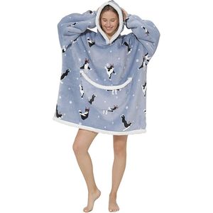 Oversized Deken Hoodie - Draagbare Sherpa Fleece Trui voor de Koude Dagen