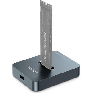Sounix M.2 SSD Behuizing - M.2 NVMe&SATA SSD Enclosure - NGFF&NVMe - 10Gbps - Externe USB-C SSD behuizing - Aluminum - Donkergroen