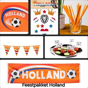 Oranje/ Voetbal Feest Versierpakket. EK, WK, Nederlands Elftal, Themafeest, Verjaardag, Versiering.