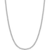 Lucardi Dames Zilveren set ketting, armabnd een oorknoppen zirkonia - Cadeau - Moederdag Set - 925 Zilver - Zilverkleurig