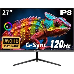 27 inch Gaming Monitor – Beeldscherm – Computerscherm – PC Monitor – IPS Scherm – 2560x1440 2K Resolutie – 120Hz Verversingssnelheid – 1ms Reactietijd