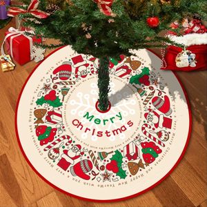 Kerstboomrokken, 90 cm, kerstboomversiering, pluche, ronde boomdeken met kerstmanpatroon, kerstboomstandaard, tapijt voor kerstfeestdagen, decoraties