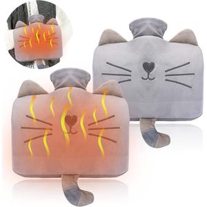 2-pack 12 liter wollige warmwaterkruiken met overtrek voor kinderen - pijnverlichting, krampen, warme en koude therapie