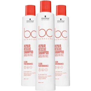 Schwarzkopf Professional Bonacure Repair Rescue Shampoo - 3 x 250 ml - Voordeelverpakking