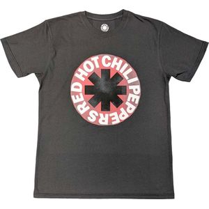 Red Hot Chili Peppers - Red Circle Asterisk Heren T-shirt - S - Grijs