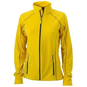 James and Nicholson Dames/dames structuur fleece jack (Geel/koolstof)