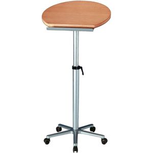 MAUL Statafel - stervoet met wielen - beuken look - metaal - 1 stuk - 61 x 61 x 120 cm