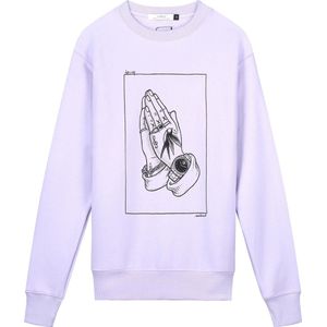 Collect The Label - Hippe Trui - Pray Tattoo Sweater - Lila - Unisex - S
