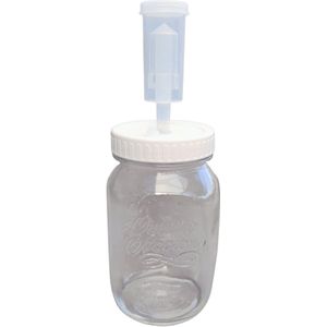 Mason jar fermentatiepot met driedelig waterslot, 1 liter