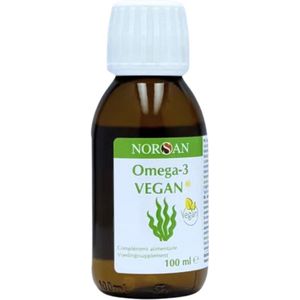 Norsan - Omega-3 Vegan Olie - 100 ML - Vetzurenpreparaat - EPA 609 MG - DHA 1158 MG - DPA 157 MG - Vitamine D en E