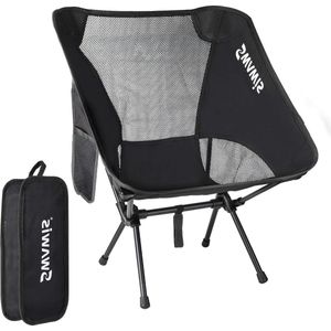 opvouwbare campingstoel draagbaar voor outdoor tuin strand vissen - swawis ultralicht met draagtas 150 kg visstoel campingstoel