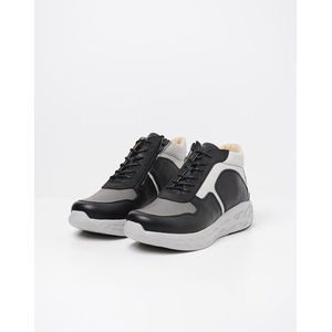 Wolky Veterschoenen Pep SF antraciet combi stretch leer