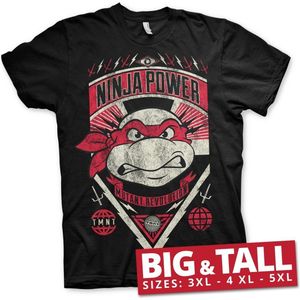 Teenage Mutant Ninja Turtles TMNT Ninja Power Big & Tall T-Shirt Black-4XL