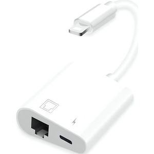 Multifunctionele Lightning Hub naar Fast Ethernet RJ45 - 100MB/s - Wit