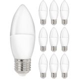 Spectrum - LED Kaarslamp E27 - Warm Wit - 1W - 230V - 90 Lumen - Ø37mm - 10 stuks
