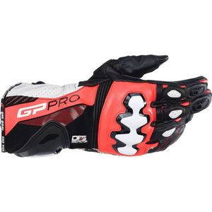 Alpinestars Gp Pro R4 Gloves Black Red Fluo White 2XL - Maat 2XL - Handschoen