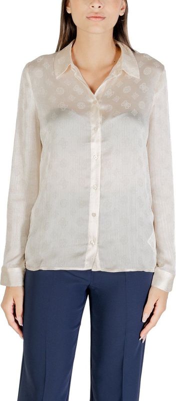 Guess - Classic Long Sleeve - Blouse - Beige - 100% Polyester