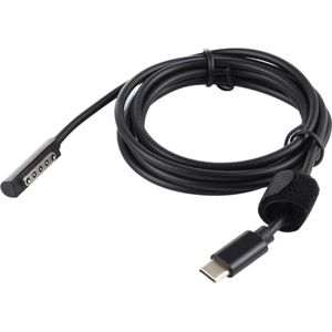 USB-C / Type-C-voeding PD 65W snellaadkabel voor Microsoft Surface Pro 2, kabellengte: 1,5 m