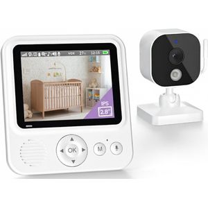 White-Label® Hondencamera - Huisdiercamera - Babyfoon met Camera en App - Baby Monitor - Full HD - Wit