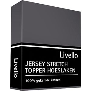 Livello Hoeslaken Jersey topper Dark Grey 90x200/210
