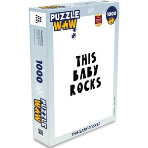 Puzzel Quotes - This baby rocks - Baby - Kinderen - Spreuken - Legpuzzel - Puzzel 1000 stukjes volwassenen