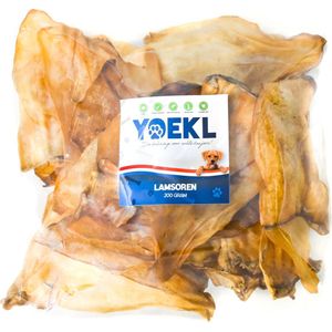 YOEKL Lamsoren - Hondensnacks - Hypoallergeen - Oren- Hondensnoepjes - 200 Gram