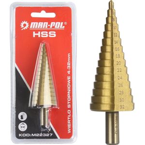 Stappenboor 4-32mm HSS Titanium - Trappenboor - Verzinkboor