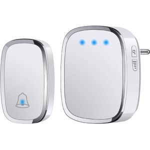 Draadloze Deurbel Set met 2 Ontvangers - Waterdicht - LED-indicator - Instelbaar