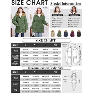 Vrouwen Winterparka met Capuchon | Waterdichte Fleece Gevoerde Lange Jas | Winddichte Warmte