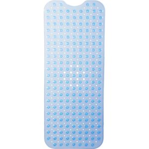 Relaxdays antislip douchemat met zuignappen - badmat - anti slip mat - voor in bad - XL - blauw