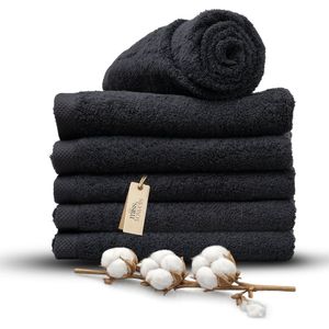 herzbach home Handdoek, douchehanddoekenset, 100% katoen, patroon (zilvergrijs/wit, 2 douchehanddoeken 70x140 cm