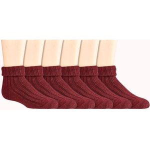 Wollen kindersokken | biologische wol | maat 31-34 | per 4 paar | kleur rood | beschikbaar in 5 kleuren