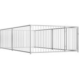 The Living Store Hondenhok Vriendjes - Grootte 200x400x100cm - Stalen constructie